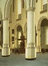 Innenansicht der Oude Kerk in Delft